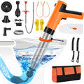 Electric Toilet Plunger High Pressure Snake Unclogger - Splash-Free
