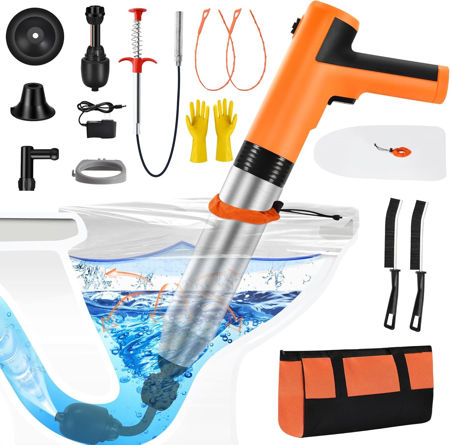 Electric Toilet Plunger for Heavy Duty Unclogging Tasks