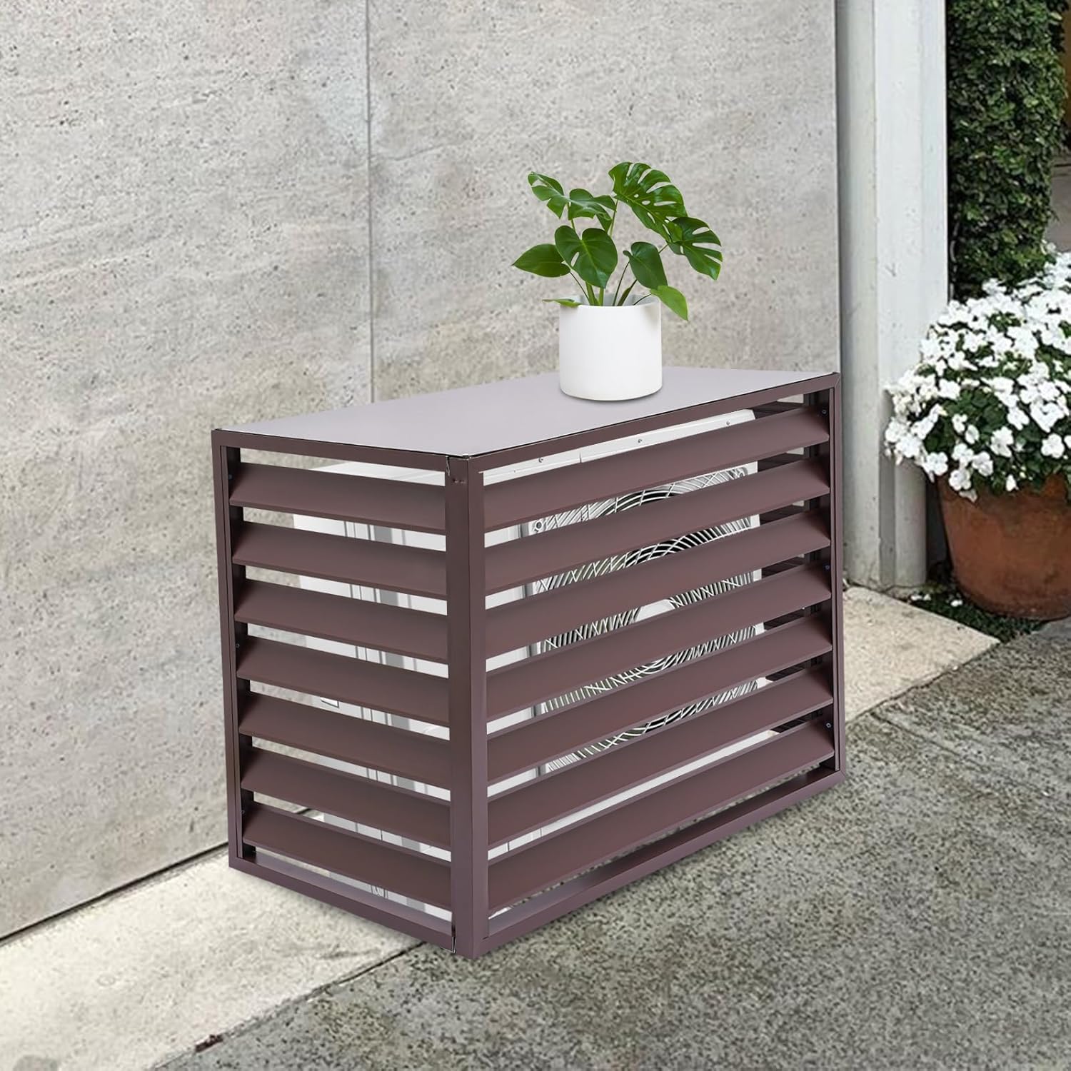 Aluminum Privacy Screen for Outdoor Air Conditioner - Protect & Beautify!