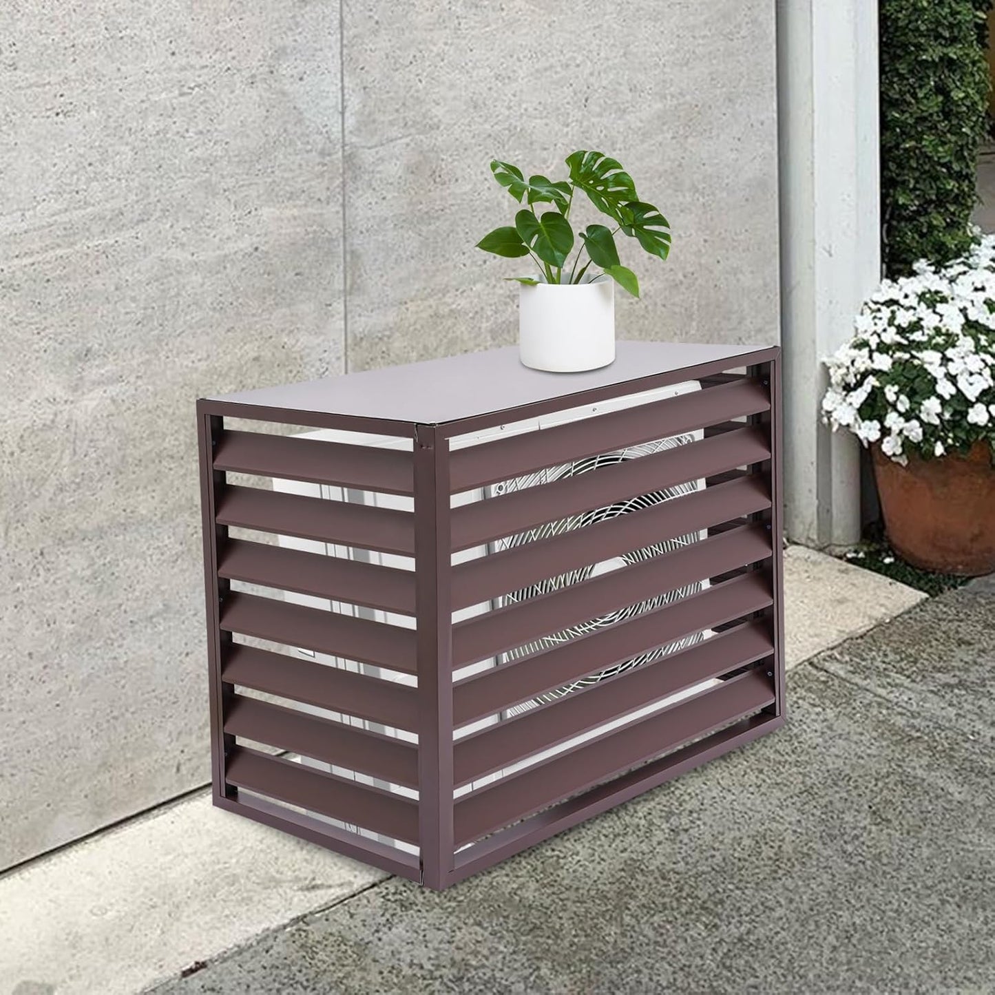 Sturdy Aluminum AC Cover: Ultimate Outdoor Protection!