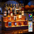 LED Lighted Liquor Bottle Display Shelf 24 in 3-Tier Bar Shelf - App