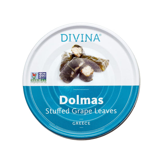 Divina Dolmas Stuffed Grape Leaves - Authentic Mediterranean Snack