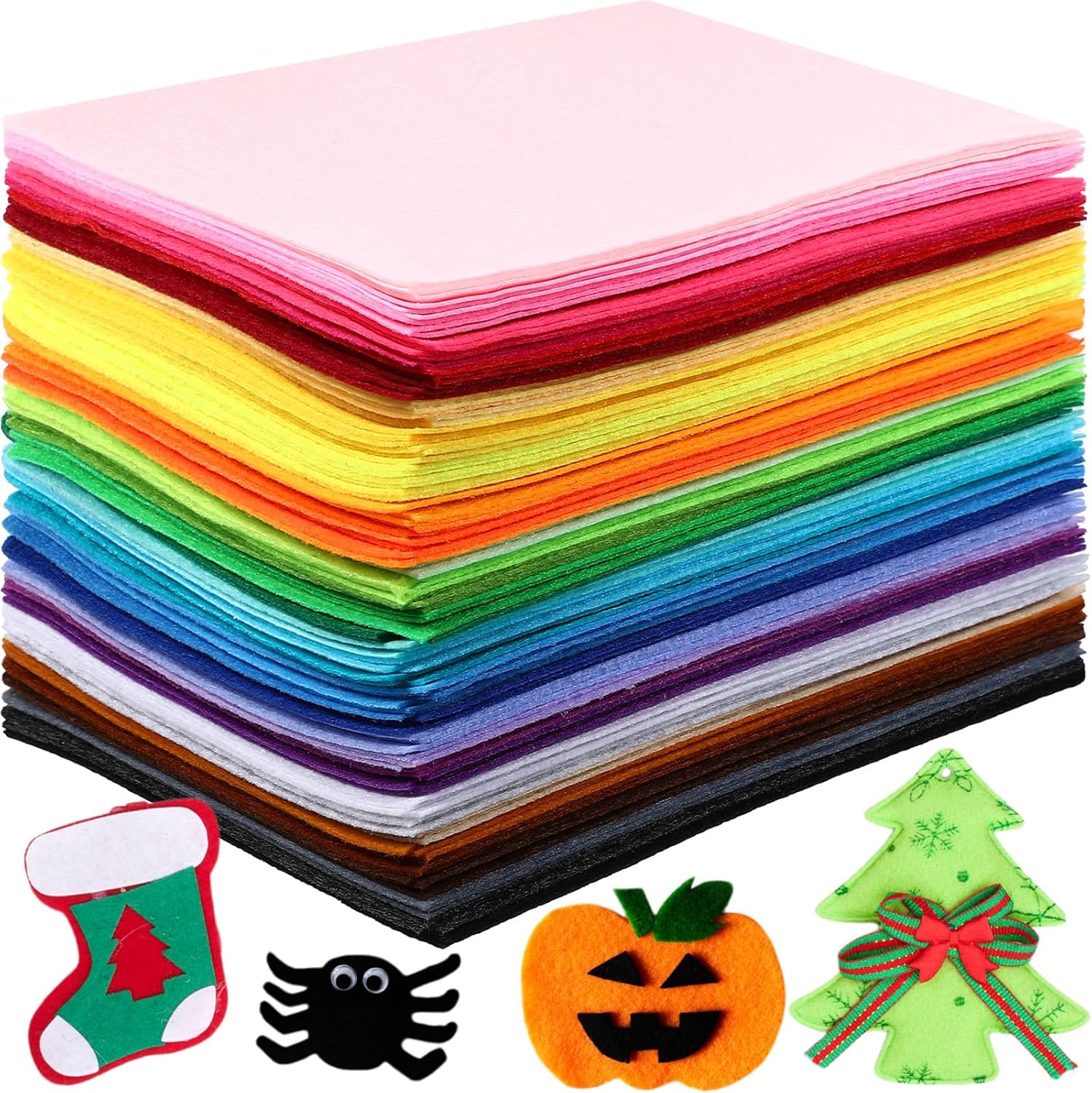 Reginary 120 Pcs Felt Sheets for Crafting and DIY Projects