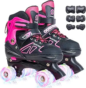 CELETOY Kids Roller Skates with Adjustable Size for Beginners