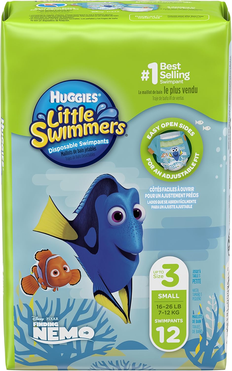 HUGGIES Little Swimmers Size 3 - 12 ct - Swim Hassle-Free!