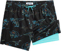 Mens Swim Trunks with Compression Liner 5.5 in Mid-Thigh - Quick Dry