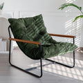 MAXYOYO Modern Accent Chair Dark Green - Comfortable Reading Seat