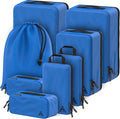 8-Piece Deluxe Compression Bags For Packing - Maximize Luggage Space