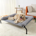 Cooling Elevated Dog Bed with Pillows - Breathable Raised Cot