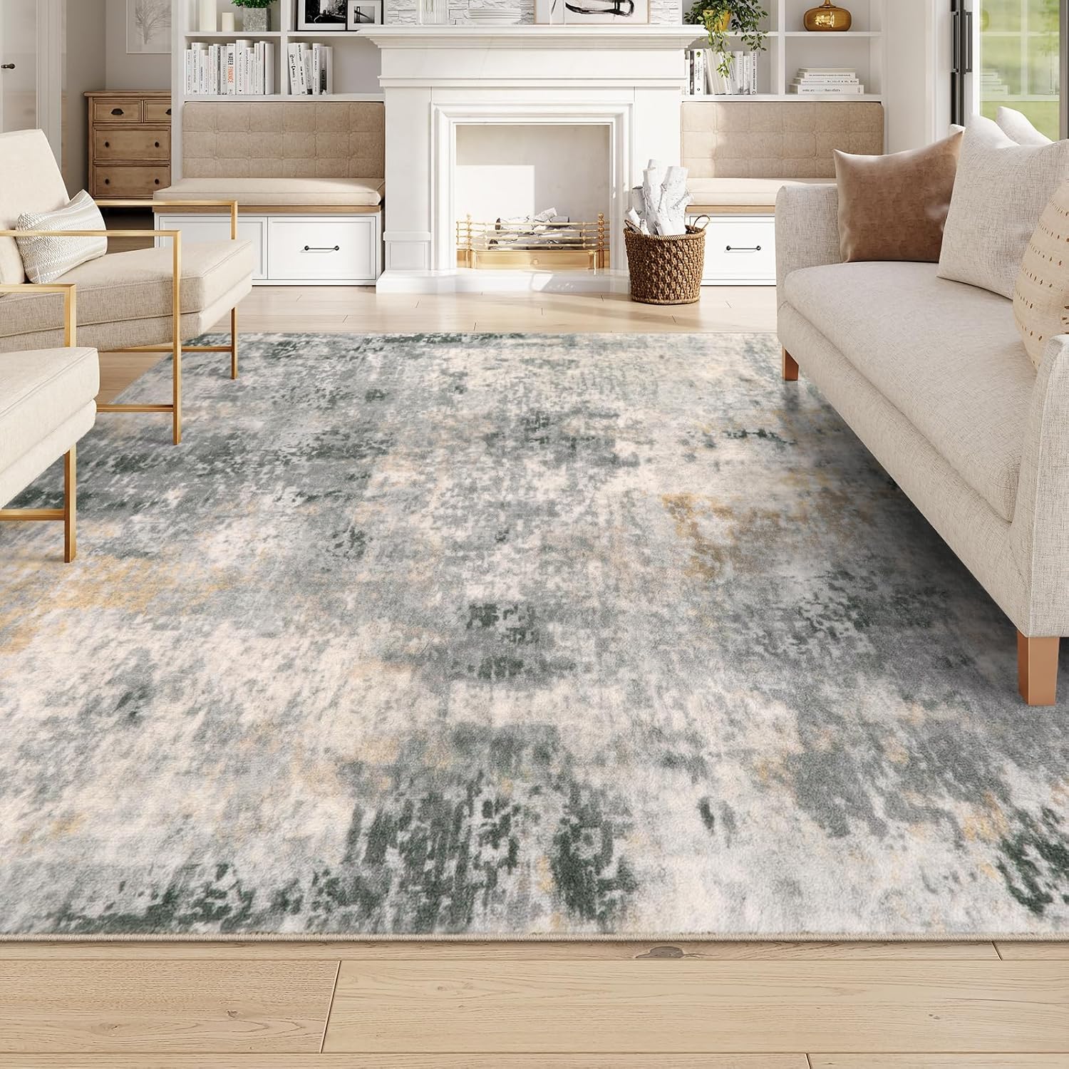 Lahome Modern Abstract Area Rug 8x10 for Living Room Decor