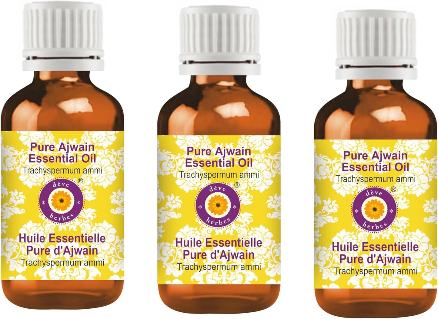 Deve Herbes Pure Ajwain Essential Oil for Skin and Hair Care