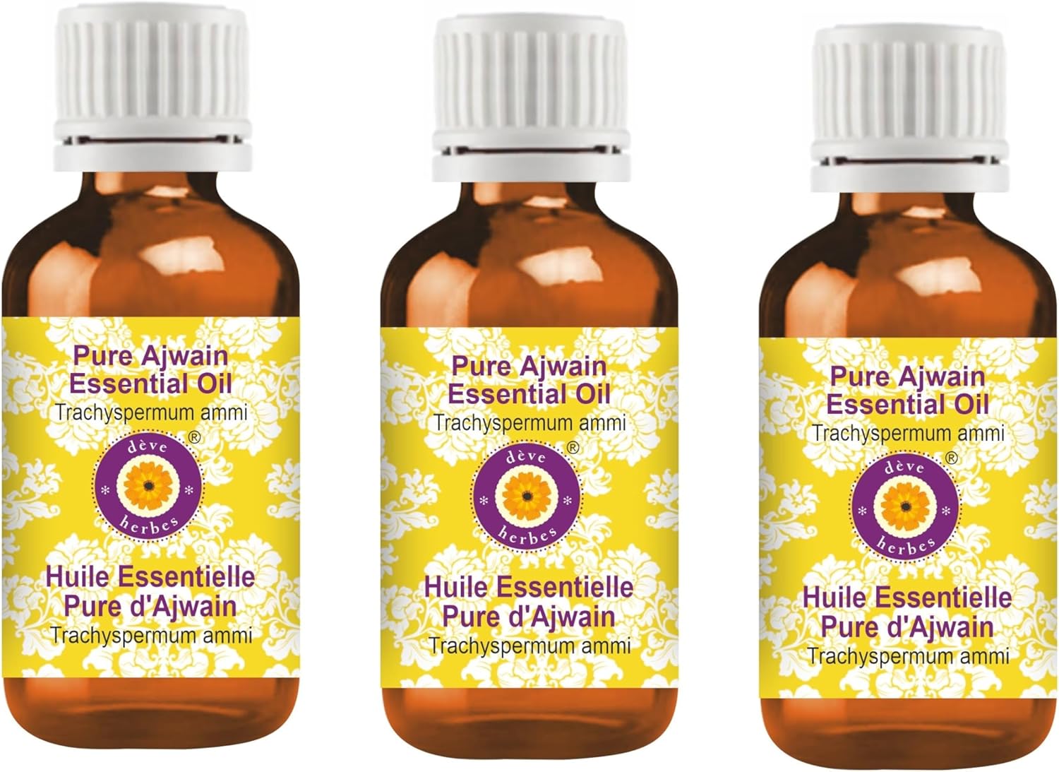 Deve Herbes Pure Ajwain Essential Oil for Skin and Hair Care