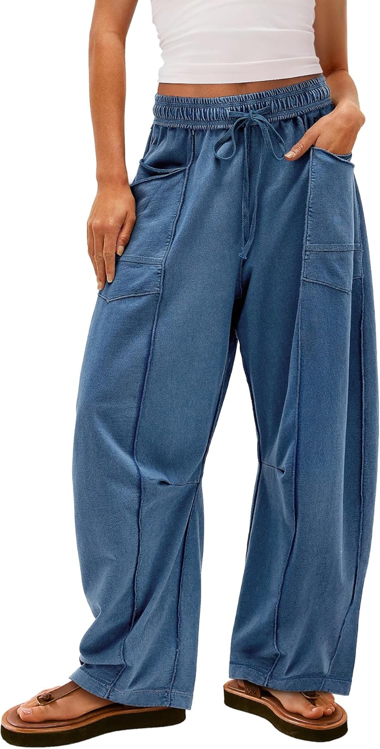 Yanekop Womens Baggy Wide Leg Pants for Casual Fall Wear