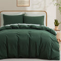 LOVQUE Bedding Duvet Cover Queen Size, 100% Washed Cotton Linen