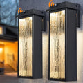 Black LED Dusk to Dawn Outdoor Wall Lantern 2-Pack - Warm 3000K