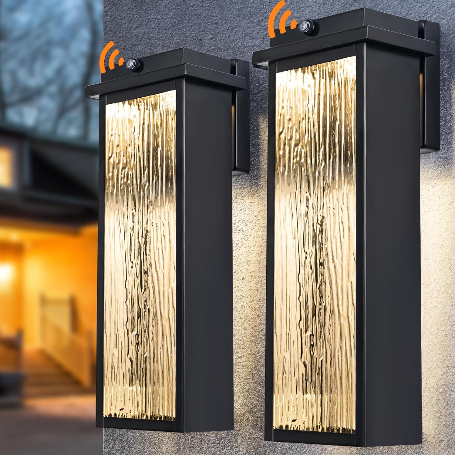 Black LED Dusk to Dawn Outdoor Lighting for Modern Spaces