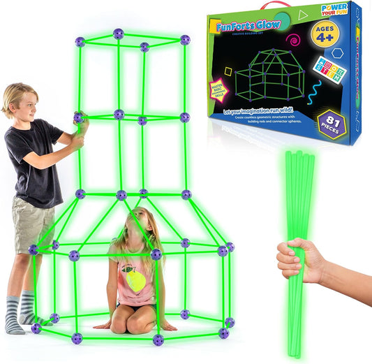 Glow Fort Building Kit - STEM Play Tent for Kids!