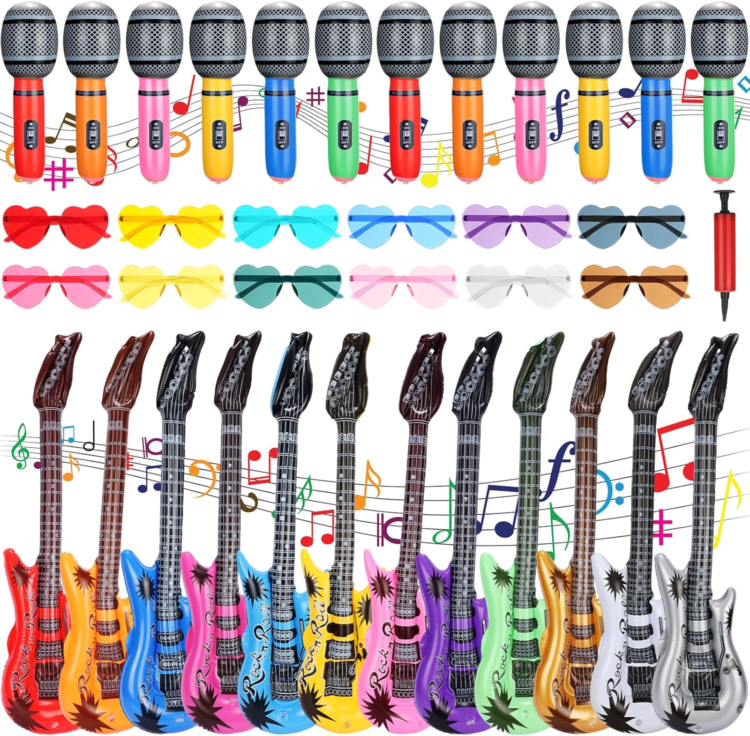 Inflatable Rock Star Toy Set - Perfect for Musical Parties!