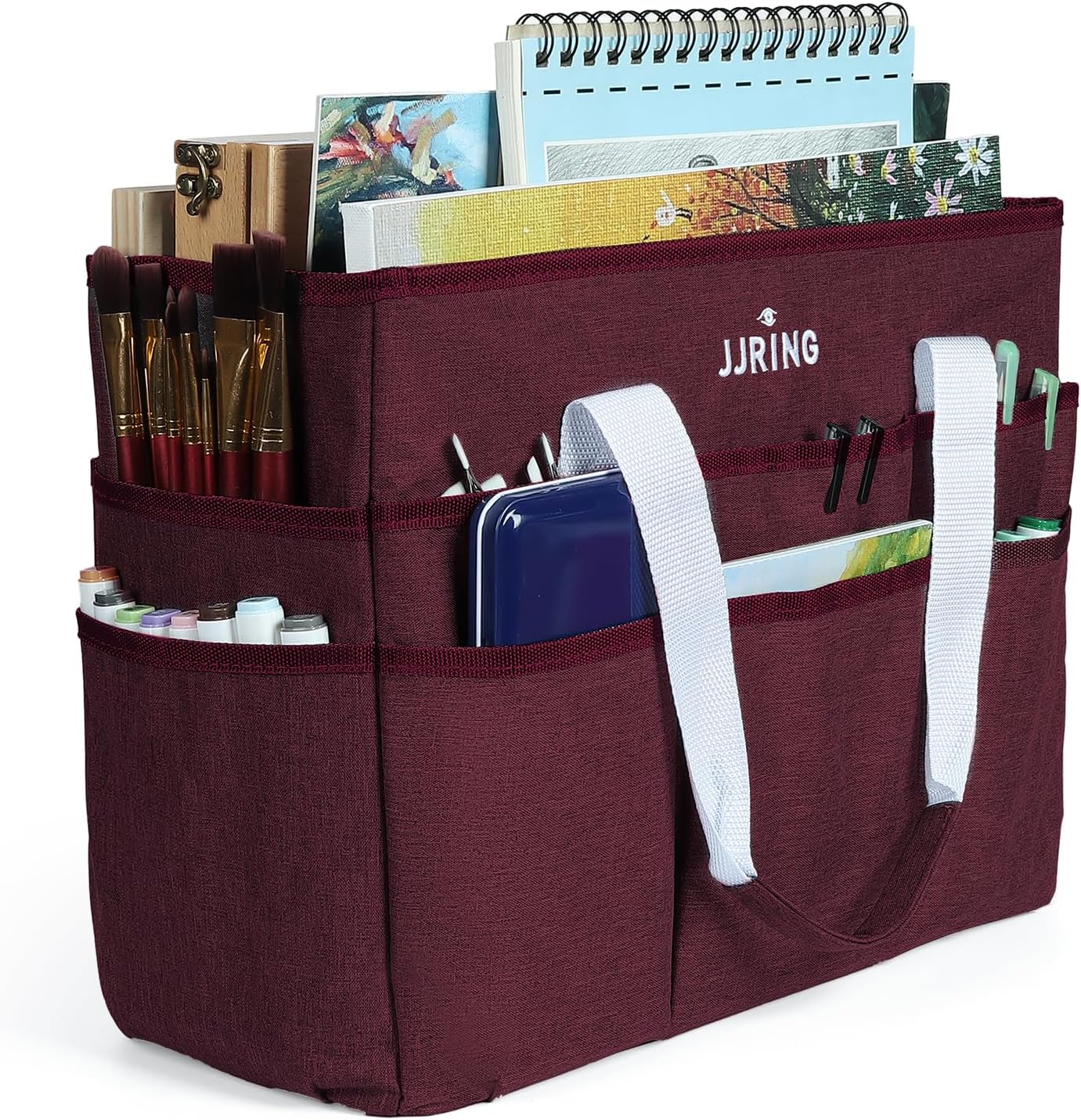 JJRING Craft Organizer Tote Bag for Art and Craft Storage