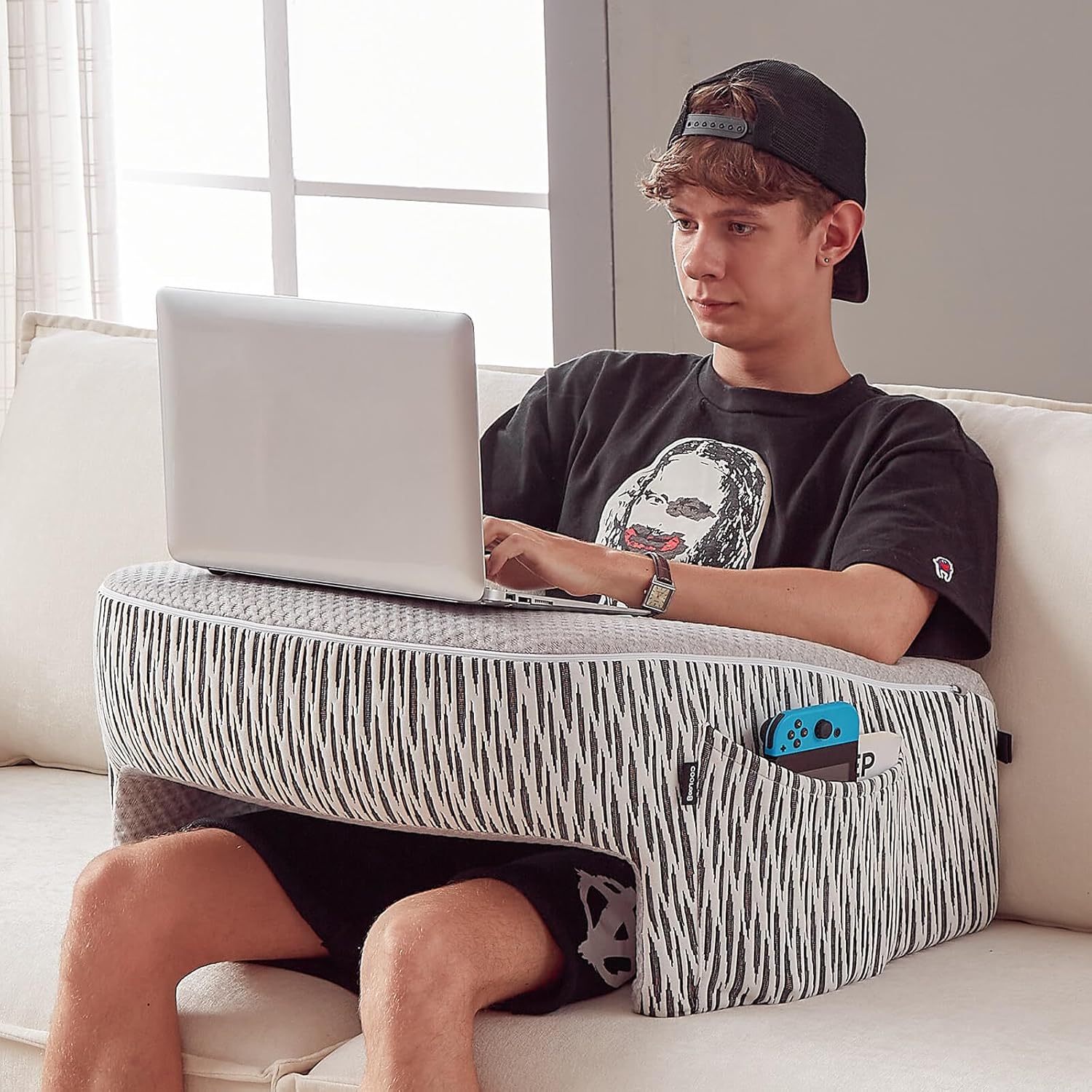 Memory Foam Lap Desk Pillow - Comfy & Versatile!