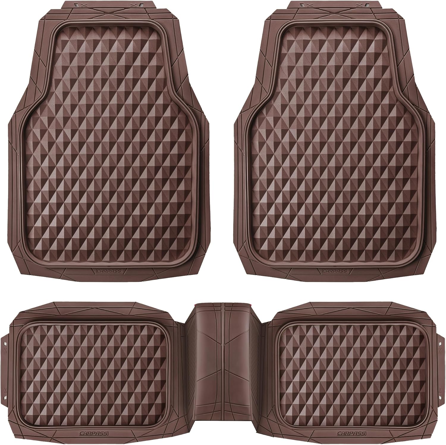 CAR PASS Heavy Duty Rubber Car Mats for All-Weather Protection