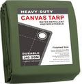 CARTMAN Canvas Tarp 10x16 ft - Heavy Duty Multipurpose Cover