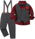 Toddler Boy Formal Suit Set - 6-Piece Dress Outfit for Special Events
