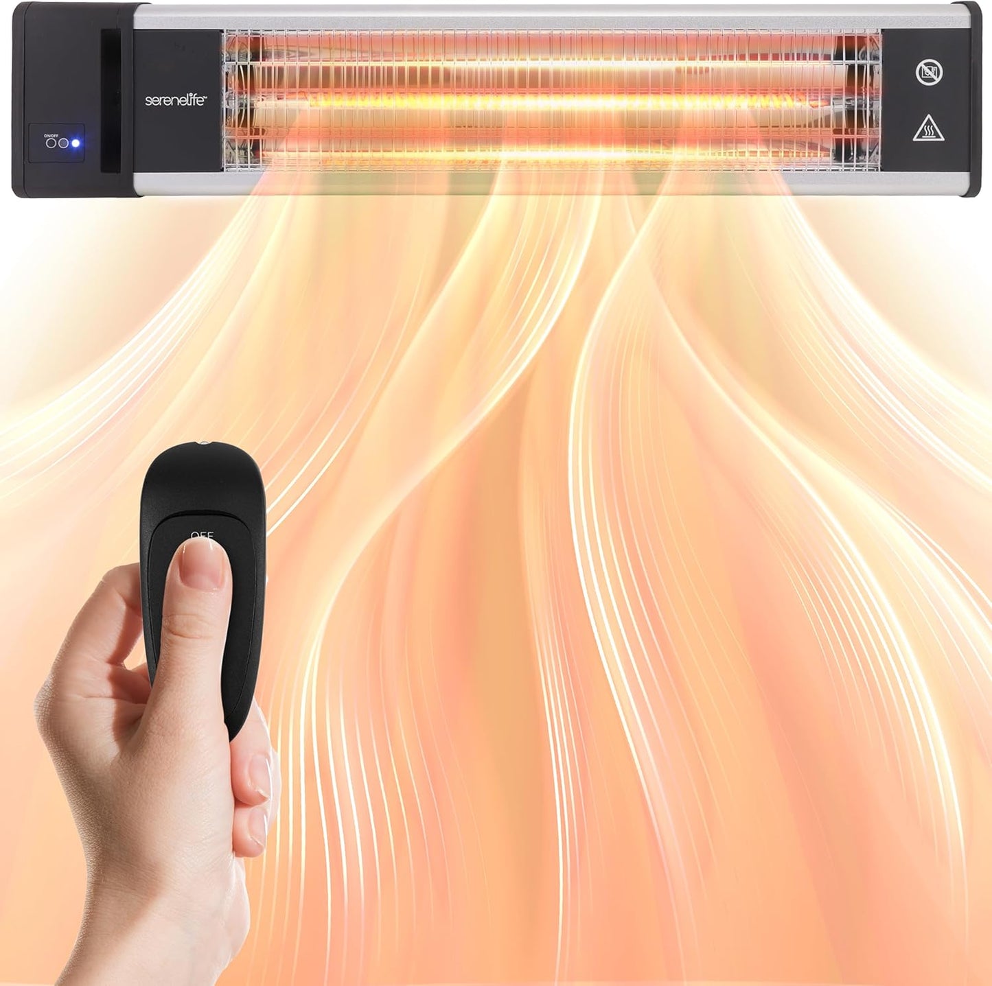 SereneLife 1500W Infrared Patio Heater: Odorless Warmth