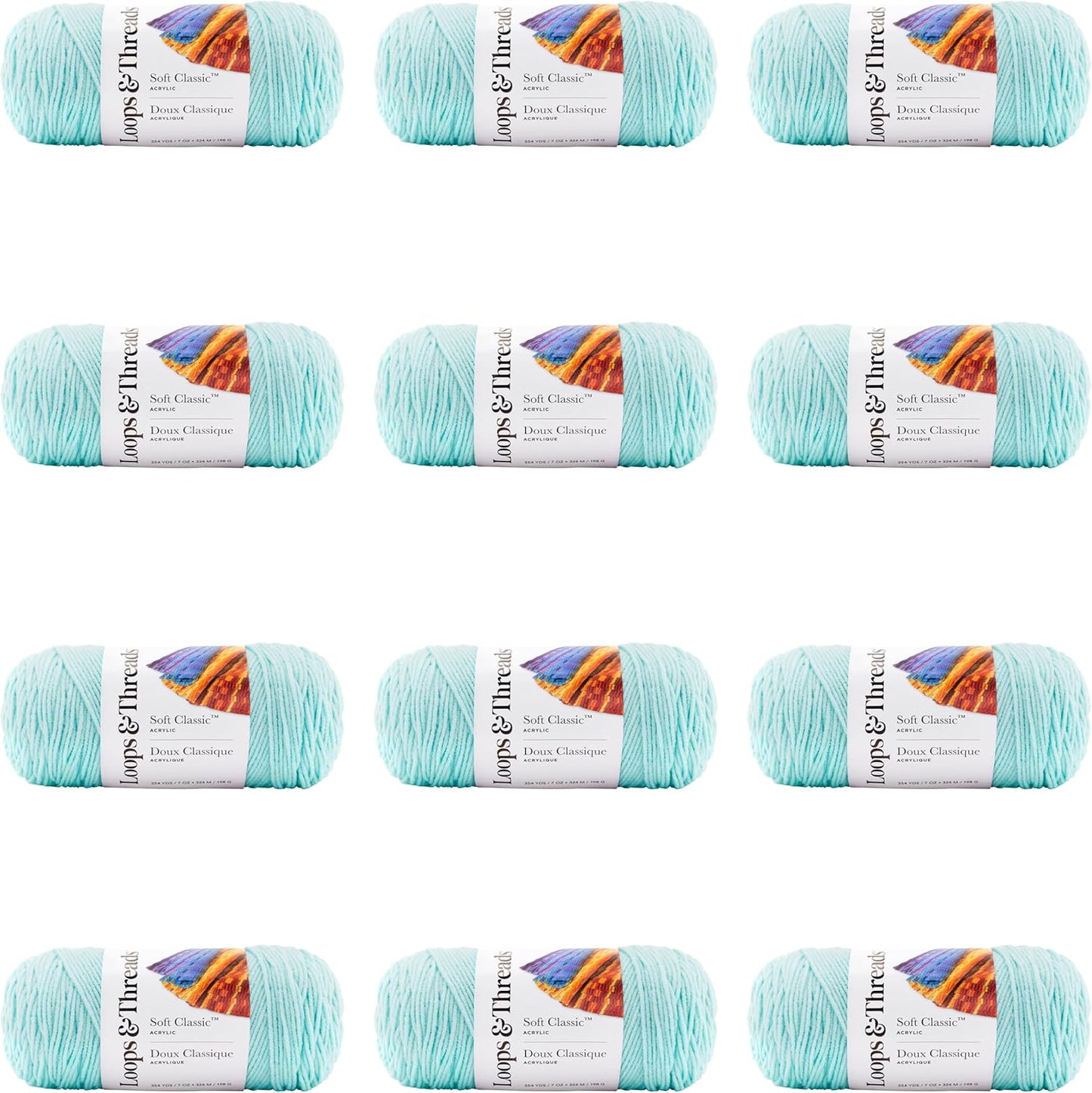 MICHAELS Bulk 12 Pack Soft Classic Yarn by Loops & Threads