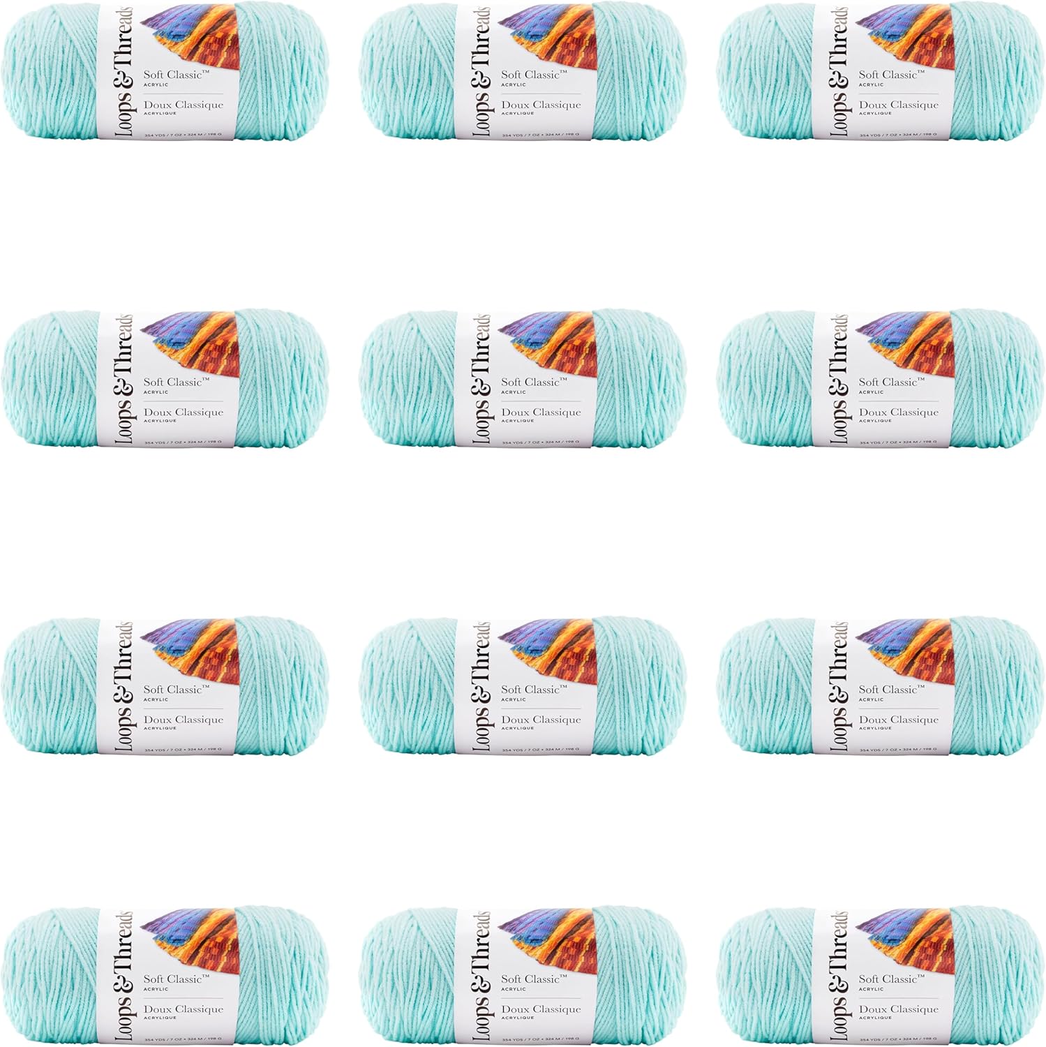 MICHAELS Bulk 12 Pack Soft Classic Yarn by Loops & Threads
