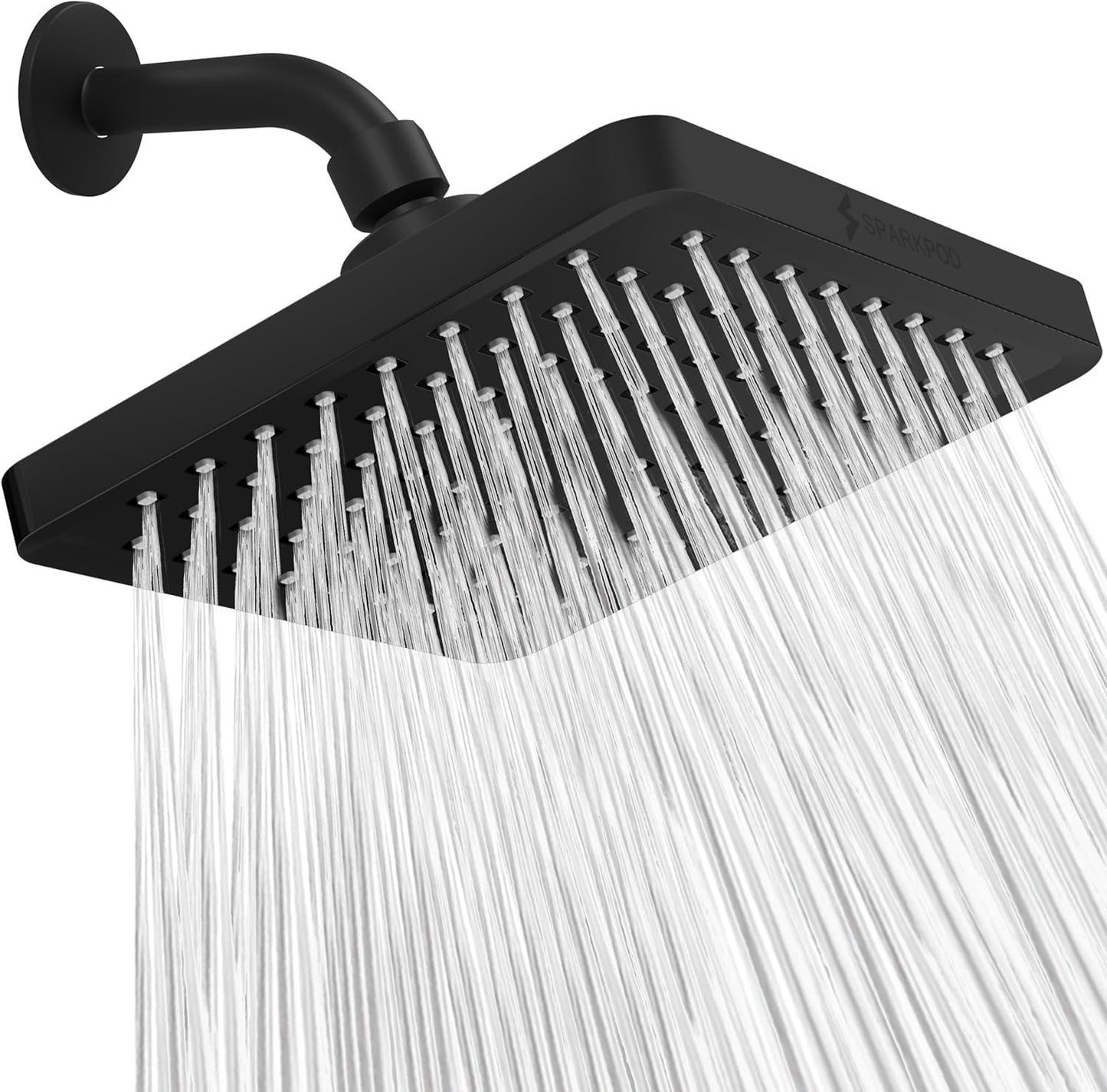 SparkPod High Pressure Rain Shower Head - Luxury Design 8 in