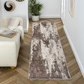 LUXE WEAVERS Euston Collection 7681 Brown 2x7 Modern Abstract Rug