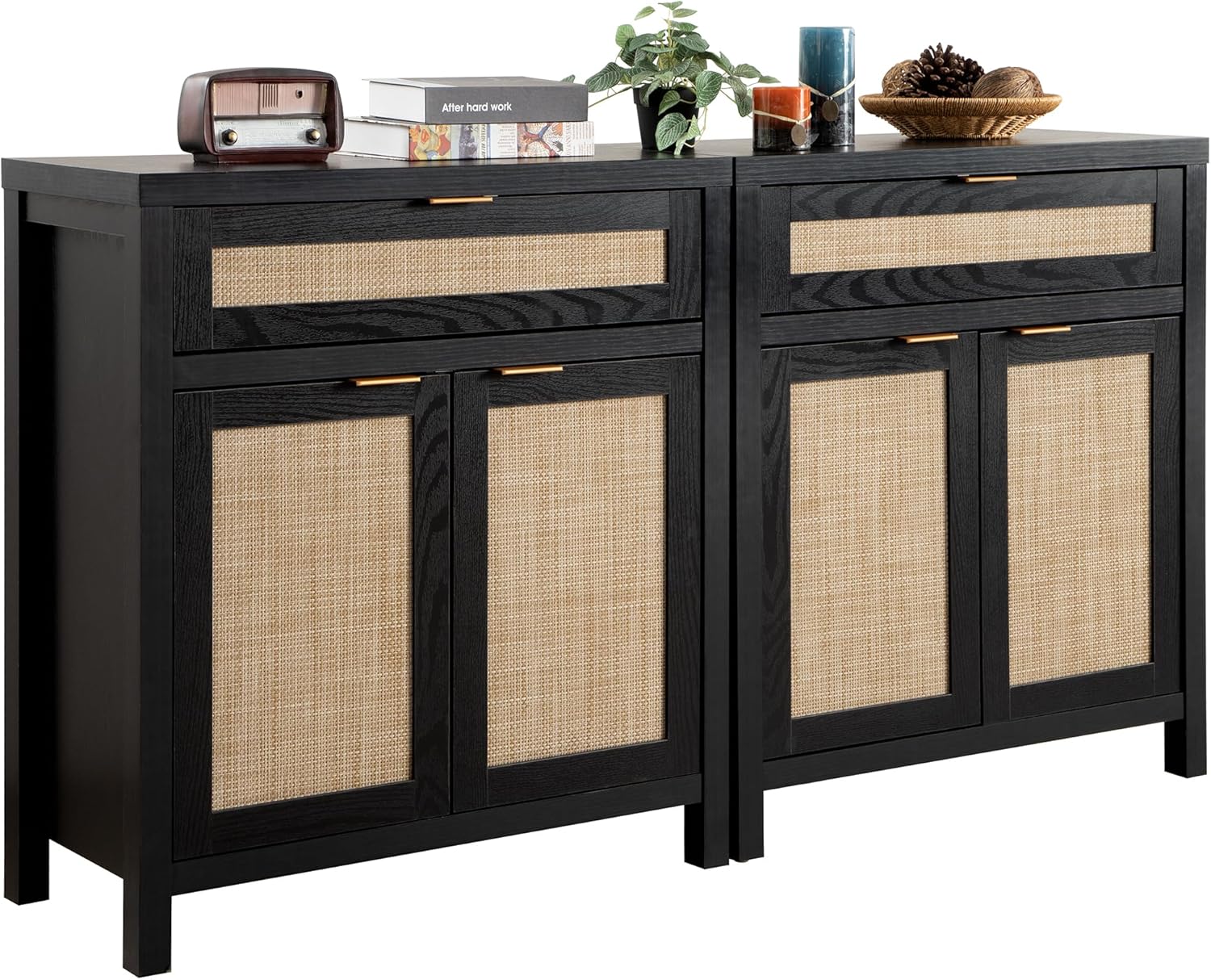 SICOTAS Sideboard Buffet Storage Cabinet Set of 2 for Modern Homes