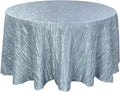 120 in Round Crinkle Taffeta Tablecloth Light Blue - Elegant Event