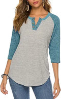 HOCOSIT Women's Raglan Round Neck Summer Tops for Stylish Comfort