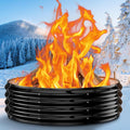 Fire Pit Ring for Outside 36in Heavy Duty Wood Burning - Durable Heat