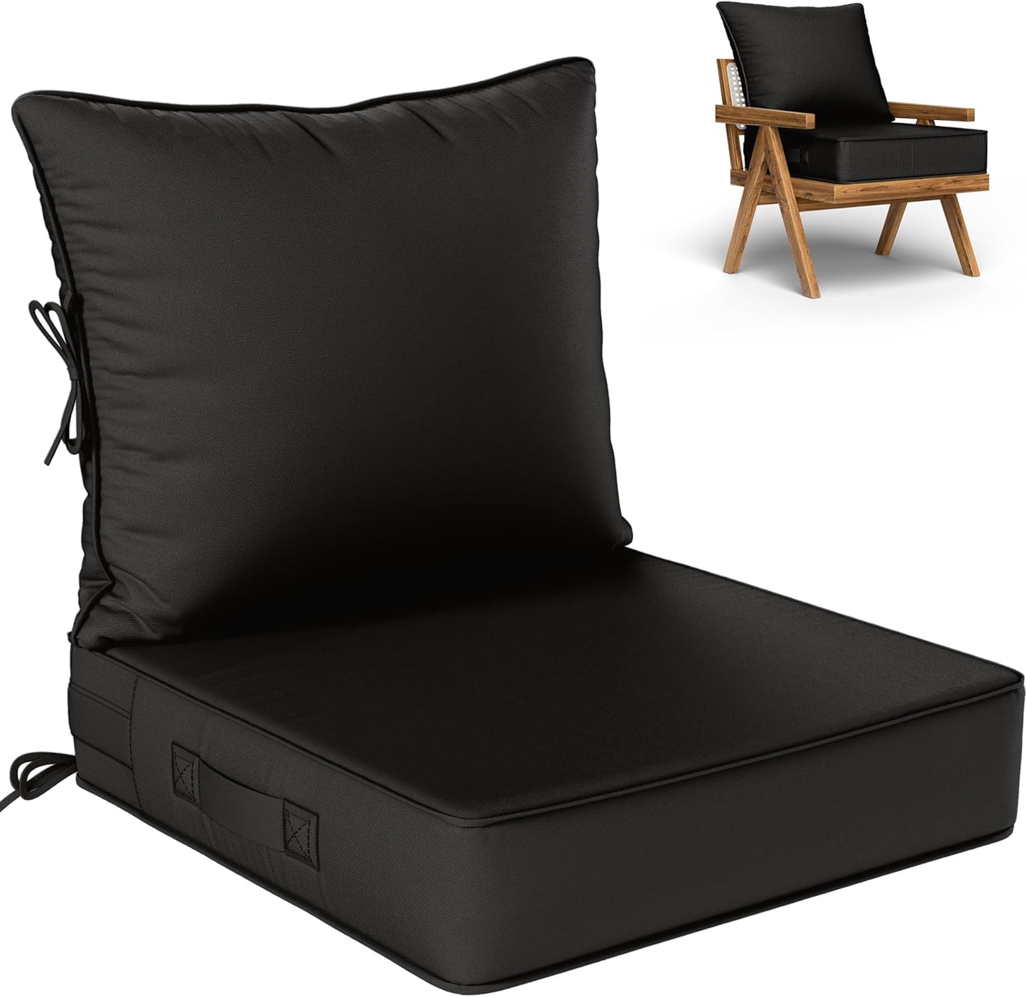 Outdoor Seat Cushion Set for Patio Furniture - Waterproof & Durable