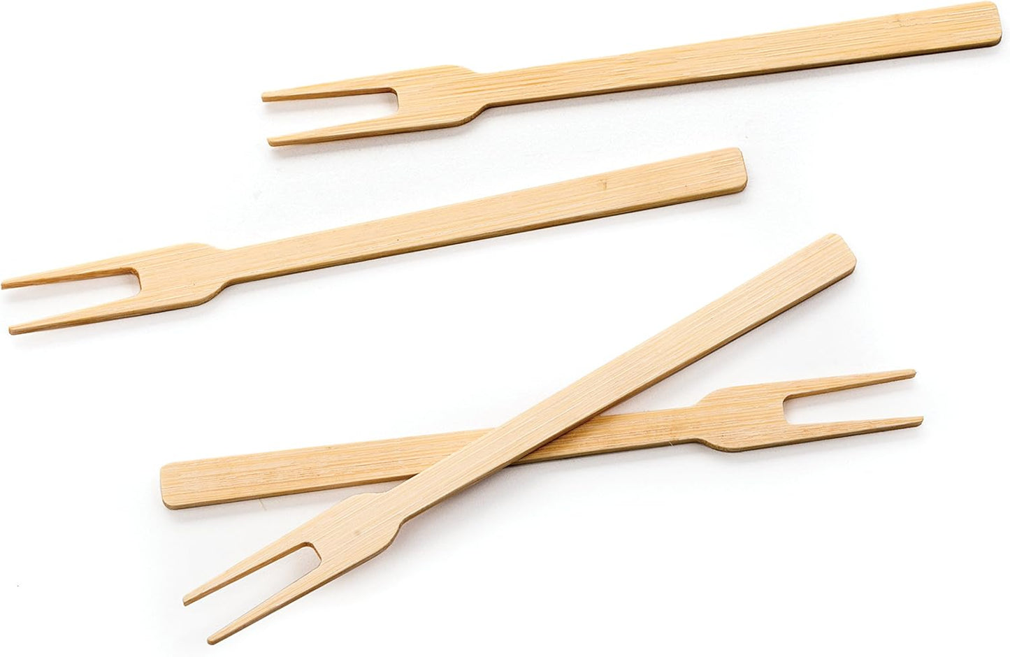RSVP Bamboo Appetizer Fork Picks, 50-Count, Compostable, 6 Length
