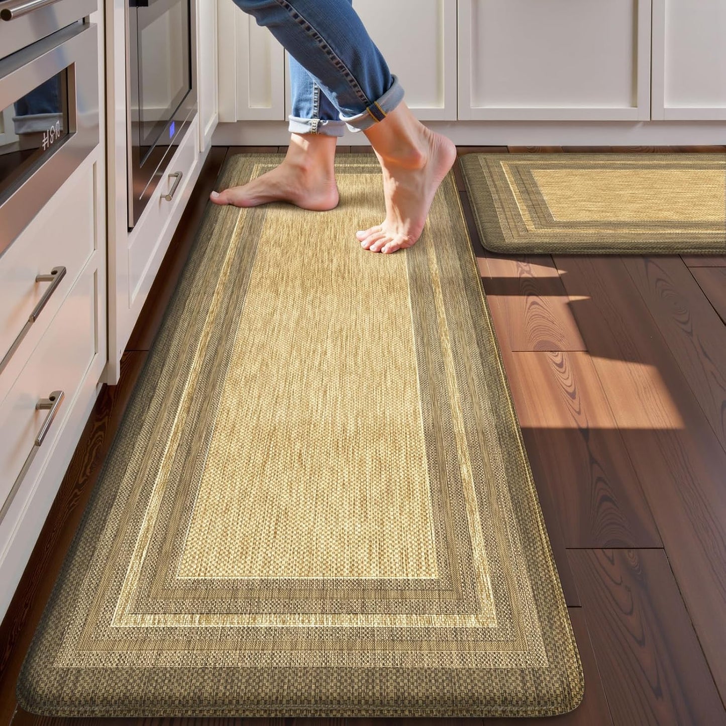 Comfort Mats Set for Kitchen: Cushioned Anti Fatigue