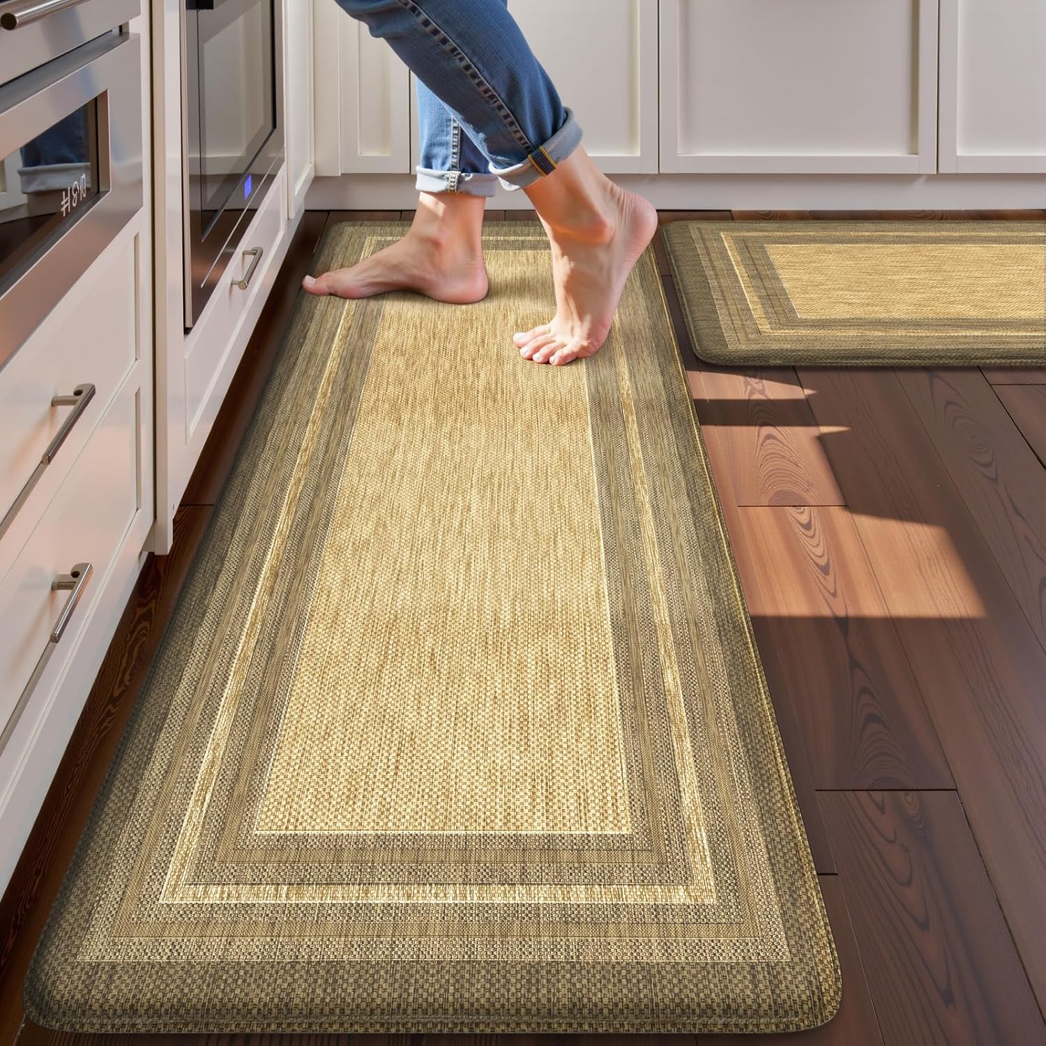 Comfort Mats Set for Kitchen: Cushioned Anti Fatigue