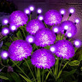 Solar Garden Lights 4 Pack - Purple Swaying Firefly Flowers