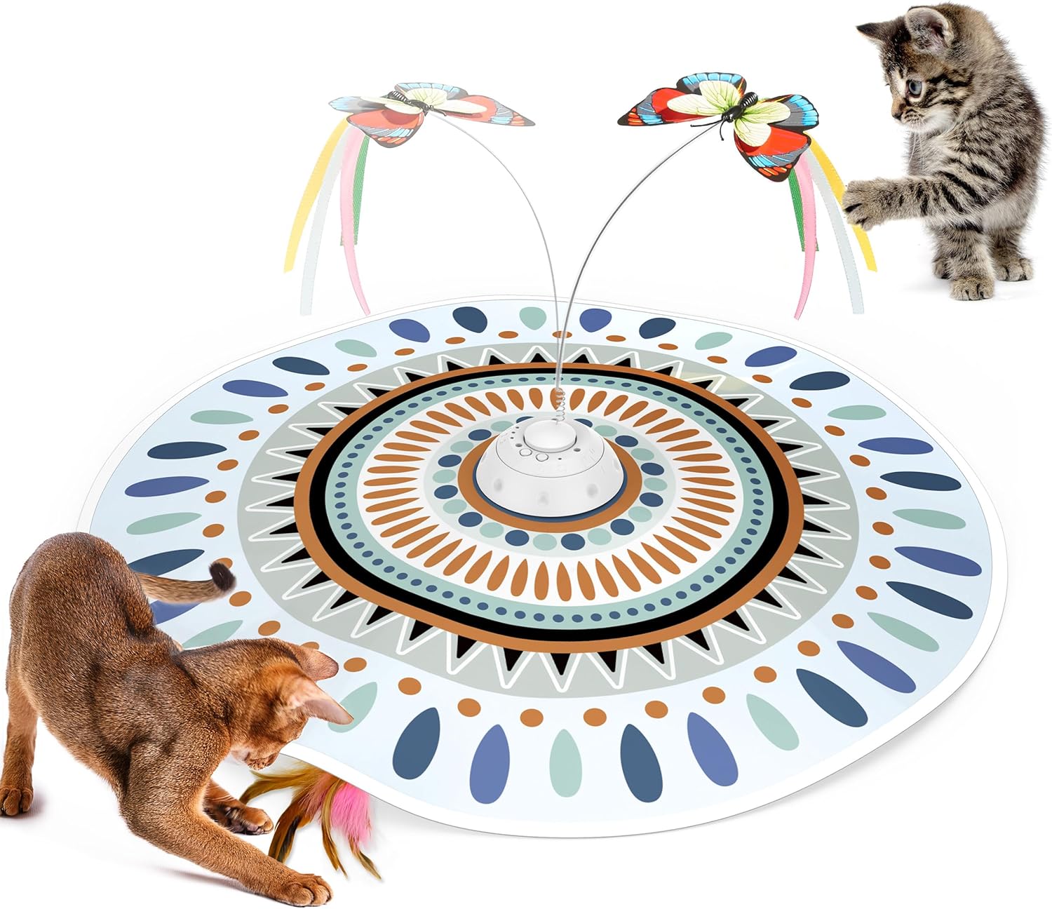 Interactive Butterfly Wand Toy for Cats