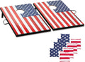 Cornhole Board Set Cornhole Games for Adults - Portable Flag Design
