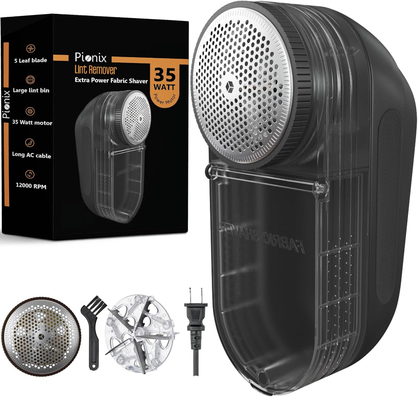 Pionix Extra Power Fabric Shaver for Lint Removal and Care