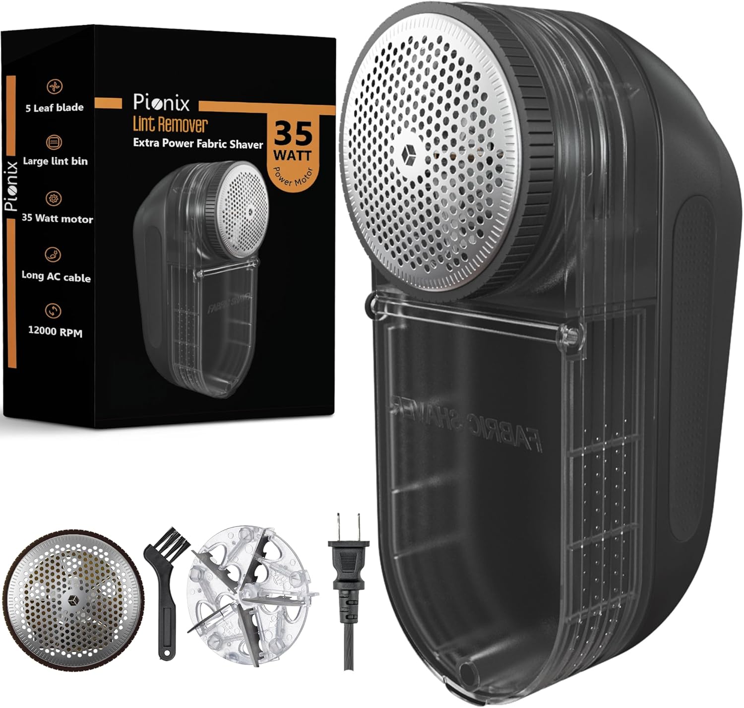 Pionix Extra Power Fabric Shaver for Lint Removal and Care