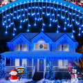 159 ft Christmas Lights Outdoor with 1458 LEDs - Blue Cascade