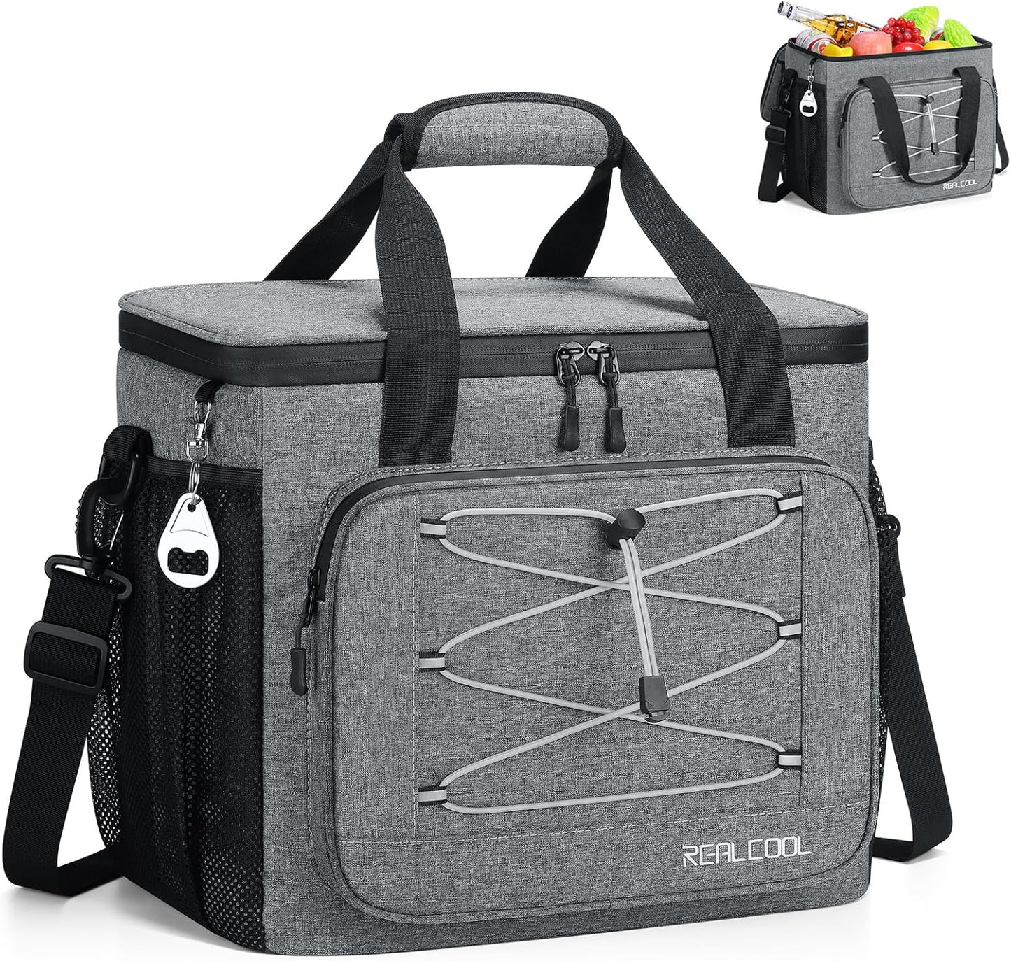 RealCool Soft Cooler Bag - Insulated 45 Can Capacity