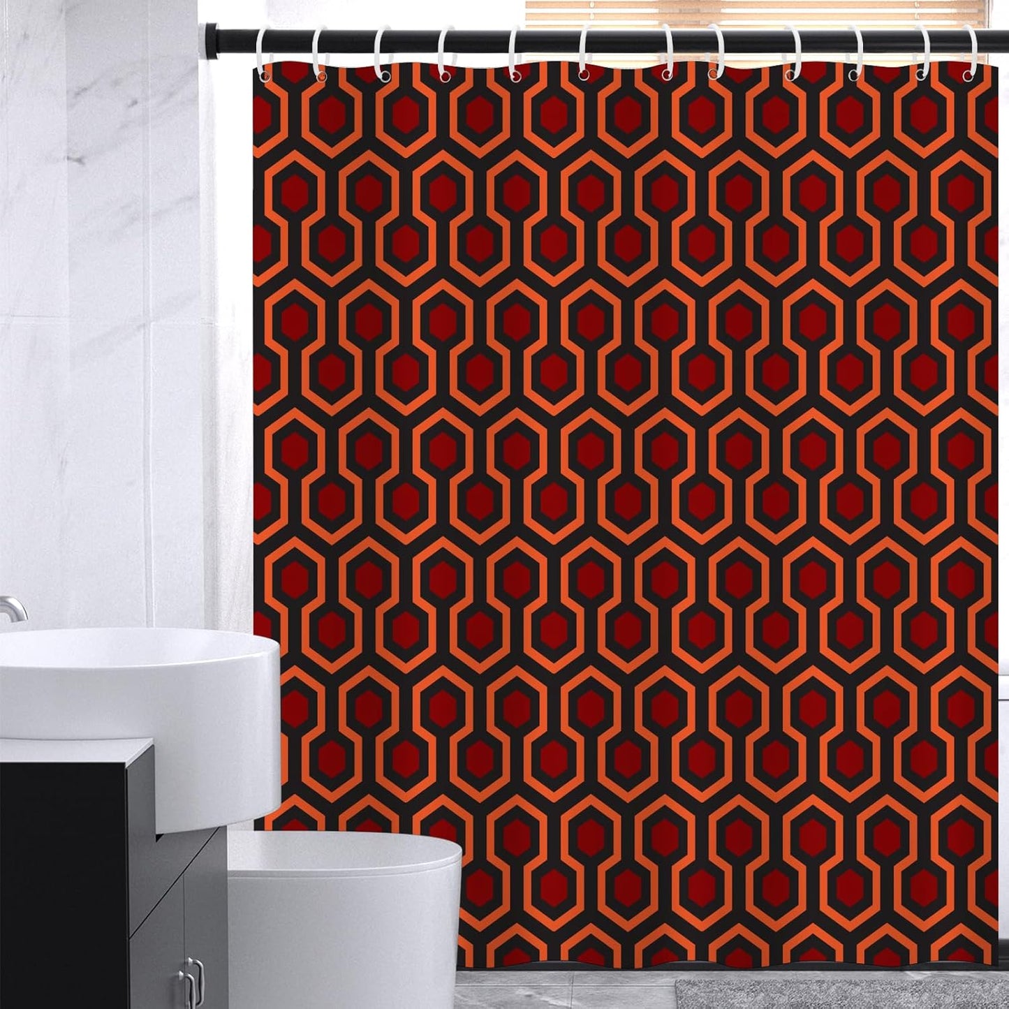 Halloween Horror Show Shower Curtain 72x72 - Retro Polyester Fabric