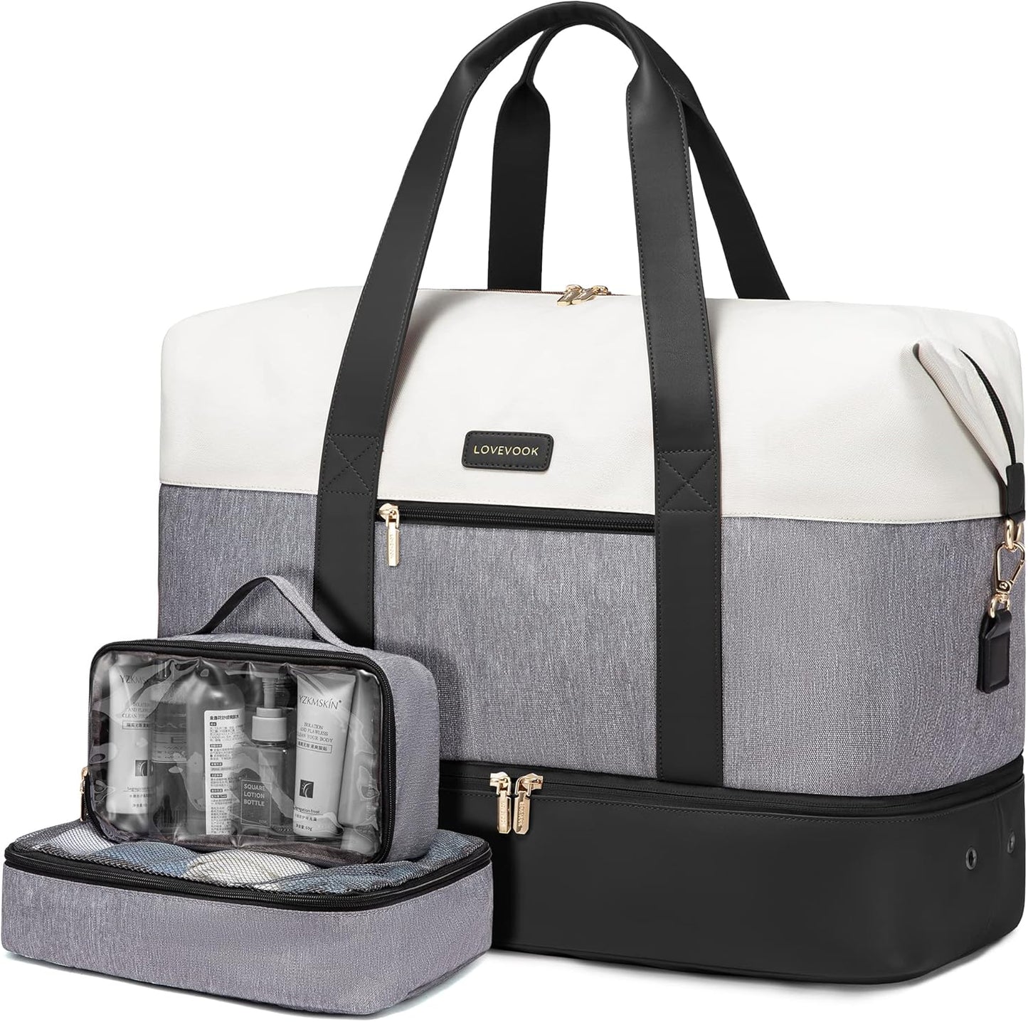 LOVEVOOK Weekender Bag: Large Travel Duffel with Packing Cubes