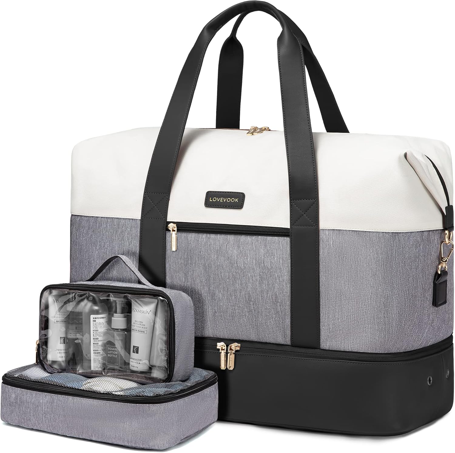 LOVEVOOK Weekender Bag: Large Travel Duffel with Packing Cubes